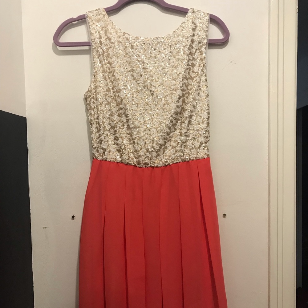 Sequin and chiffon party dress